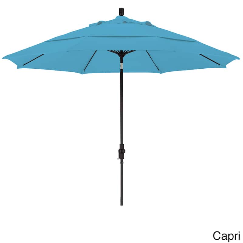 North Bend 11-foot Crank Open Auto-tilt Black Umbrella by Havenside Home