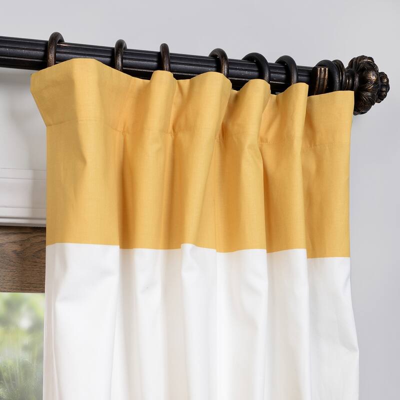 Exclusive Fabrics Metro Contemporary Cabana Cotton Horizontal Stripe 96-inch Curtain (1 Panel)