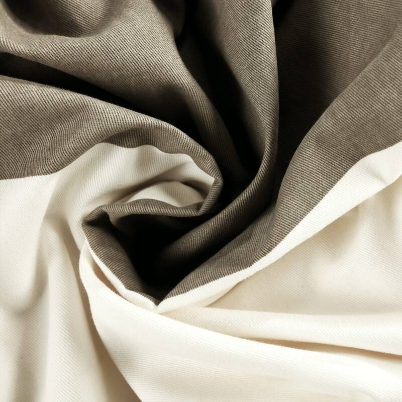 Exclusive Fabrics Metro Contemporary Cabana Cotton Horizontal Stripe 96-inch Curtain (1 Panel)