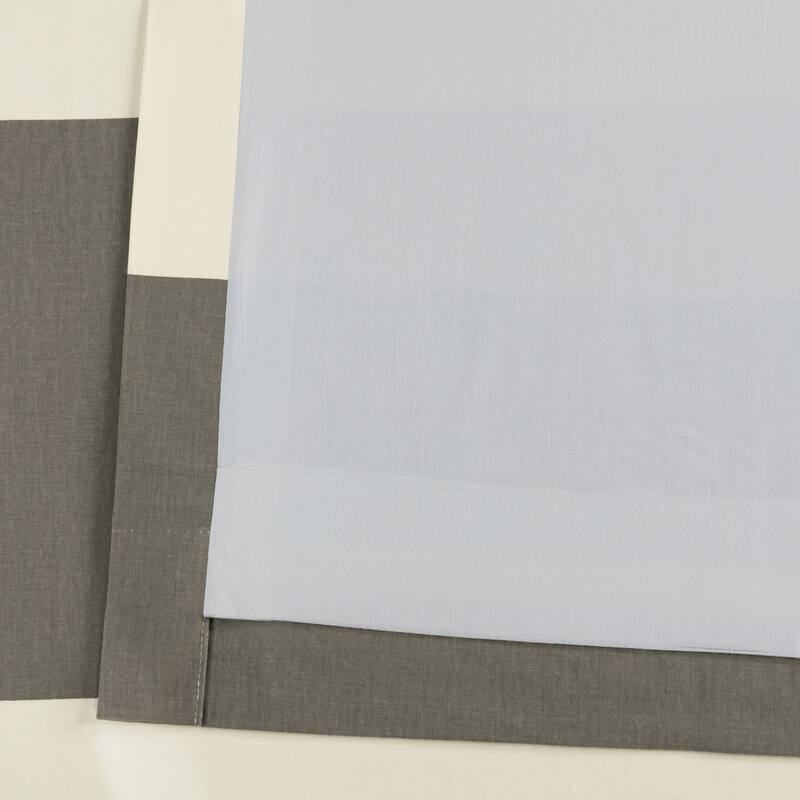 Exclusive Fabrics Metro Contemporary Cabana Cotton Horizontal Stripe 96-inch Curtain (1 Panel)