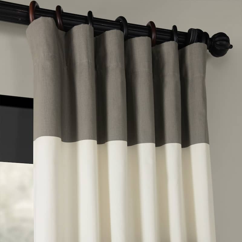 Exclusive Fabrics Metro Contemporary Cabana Cotton Horizontal Stripe 108-inch Curtain (1 Panel)
