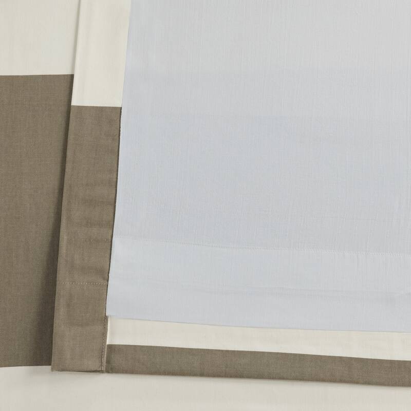Exclusive Fabrics Metro Contemporary Cabana Cotton Horizontal Stripe 120-inch Curtain (1 Panel)