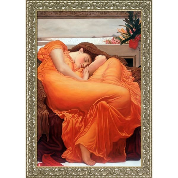 strapless open back dress Painting Woman in a Red Dress main image 0