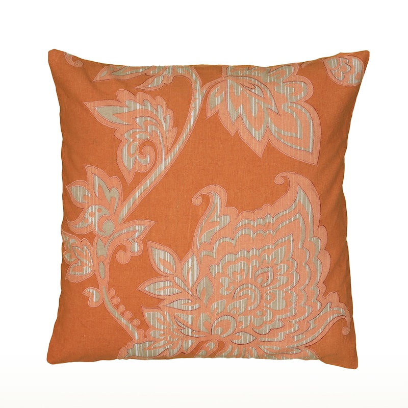 Floral Print Decorative Throw Pillow