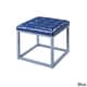 preview thumbnail 4 of 24, Chic Home Newman Leather Button-tufted Metal Frame Square Cube Ottoman Blue