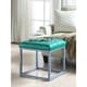 preview thumbnail 11 of 24, Chic Home Newman Leather Button-tufted Metal Frame Square Cube Ottoman