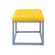 preview thumbnail 14 of 24, Chic Home Newman Leather Button-tufted Metal Frame Square Cube Ottoman