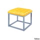 preview thumbnail 3 of 24, Chic Home Newman Leather Button-tufted Metal Frame Square Cube Ottoman