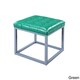 preview thumbnail 2 of 24, Chic Home Newman Leather Button-tufted Metal Frame Square Cube Ottoman