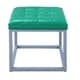 preview thumbnail 10 of 24, Chic Home Newman Leather Button-tufted Metal Frame Square Cube Ottoman