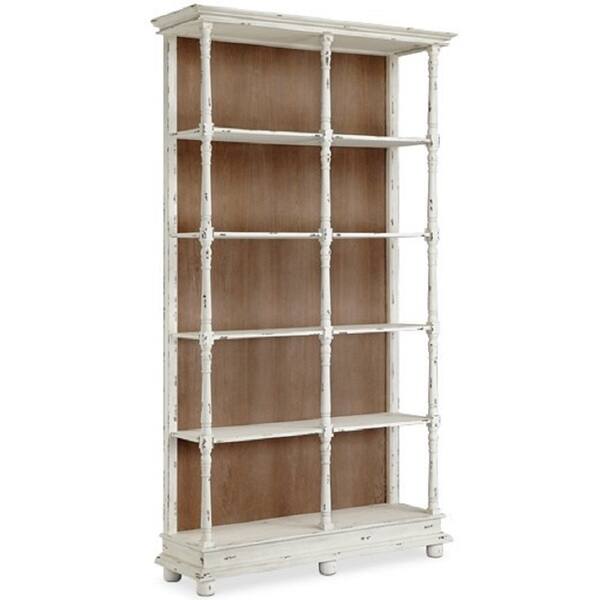 Shop Whitney Distressed White Bookcase Overstock 11977459