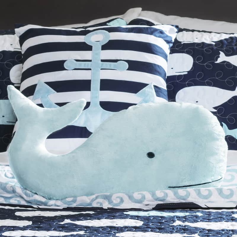 Taylor & Olive Lums Whale Print 5-piece Quilt Set