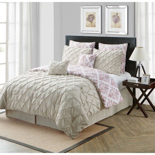 VCNY Heather 8-piece Reversible Comforter Set