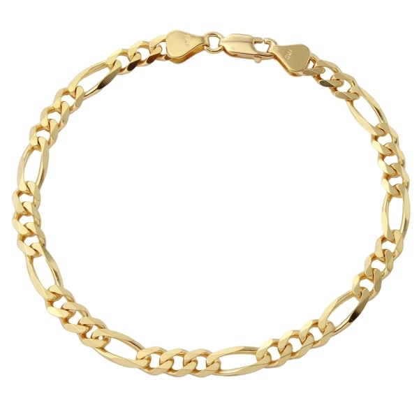 18k Yellow Gold Men S 5 65 Millimeter 8 Inch Figaro Bracelet 18k Yellow Gold Men X27 S 5 65 Millimeter 8 Inch Figaro Bracelet