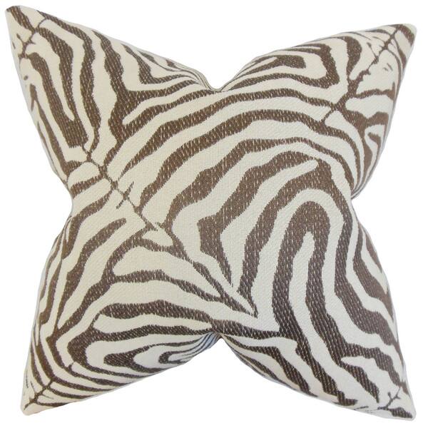 Oluchi Zebra Print Throw Pillow Cover Overstock 11978397
