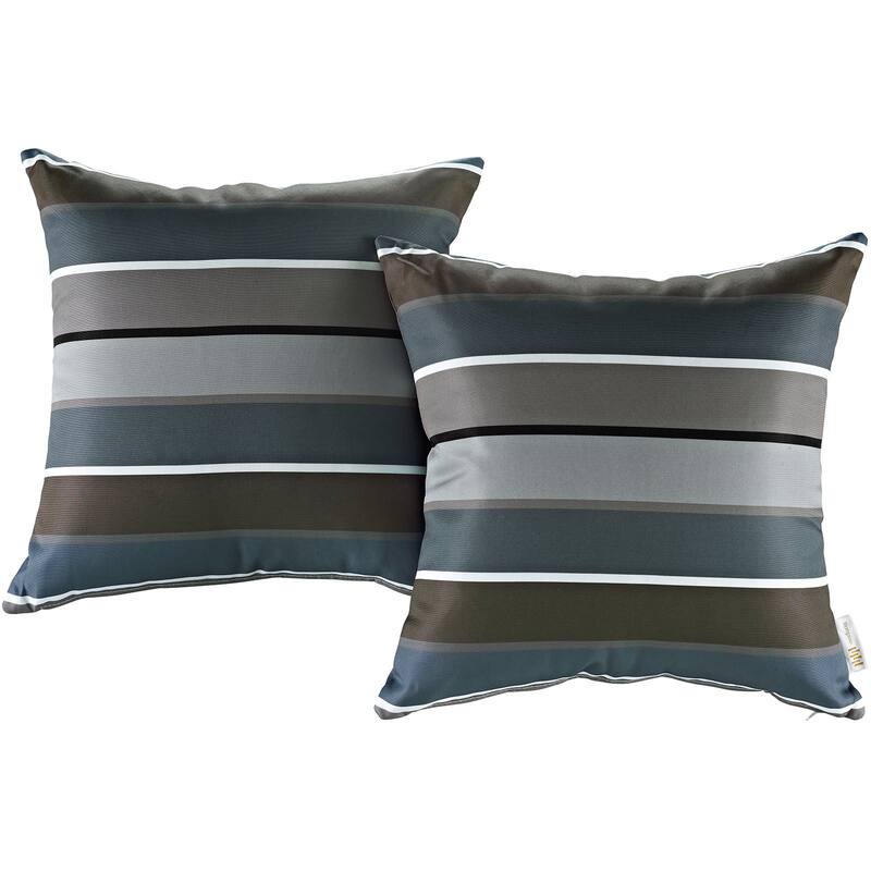 Modify Multicolored Polyester Water-resistant Throw Pillows (Set of 2)