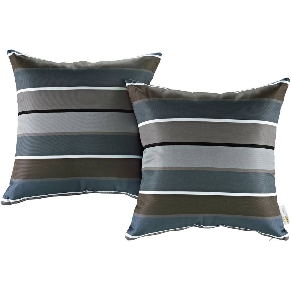 Modify Multicolored Polyester Water-resistant Throw Pillows (Set of 2)