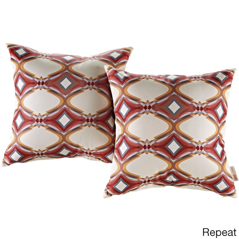 Modify Multicolored Polyester Water-resistant Throw Pillows (Set of 2) - Repeat