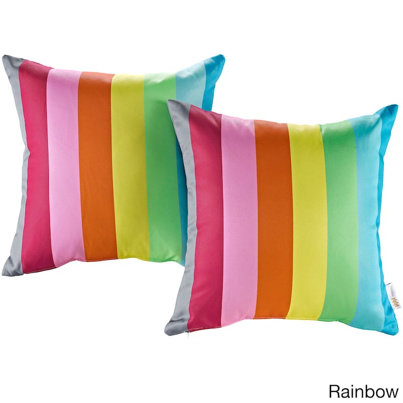 Modify Multicolored Polyester Water-resistant Throw Pillows (Set of 2)