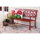 preview thumbnail 2 of 0, Red Metal Butterfly Bench