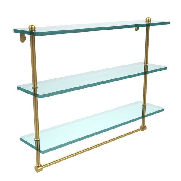 Shop Allied Brass Glass 22-inch Triple-tiered Shelf With ...