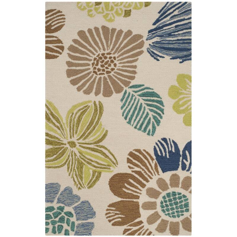 SAFAVIEH Handmade Four Seasons Alissa Floral Rug - 2'3" x 3'9" - Beige - Rectangle