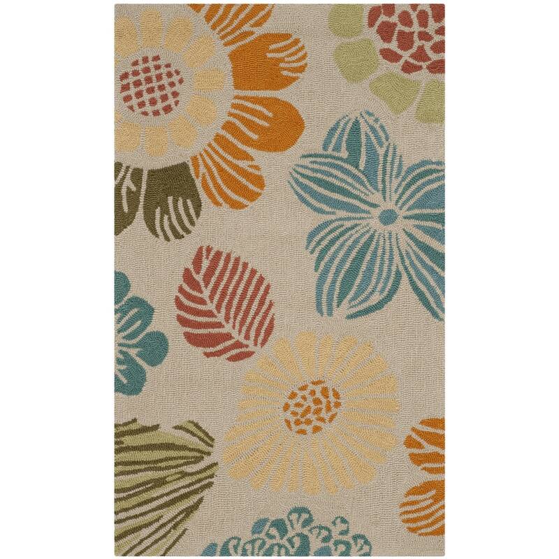 SAFAVIEH Handmade Four Seasons Alissa Floral Rug - 2'3" x 3'9" - Ivory - Rectangle