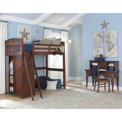 Walnut Street Chestnut Wood Locker Loft Bed