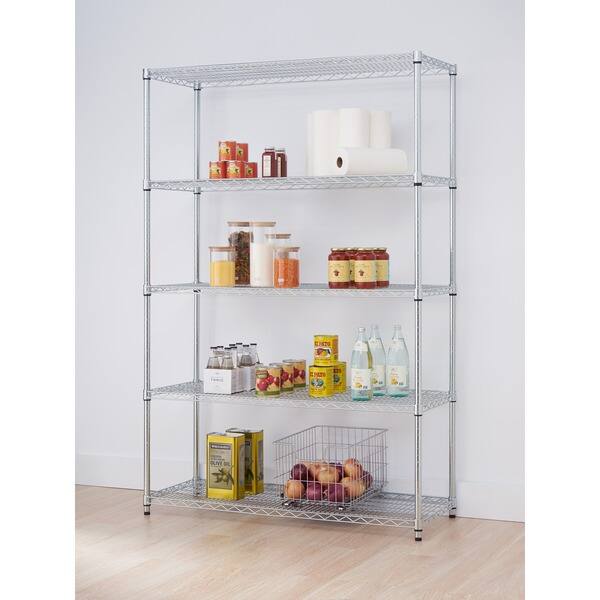 TRINITY EcoStorage® 48"x18"x72" 5Tier Commercial Shelving Rack, NSF