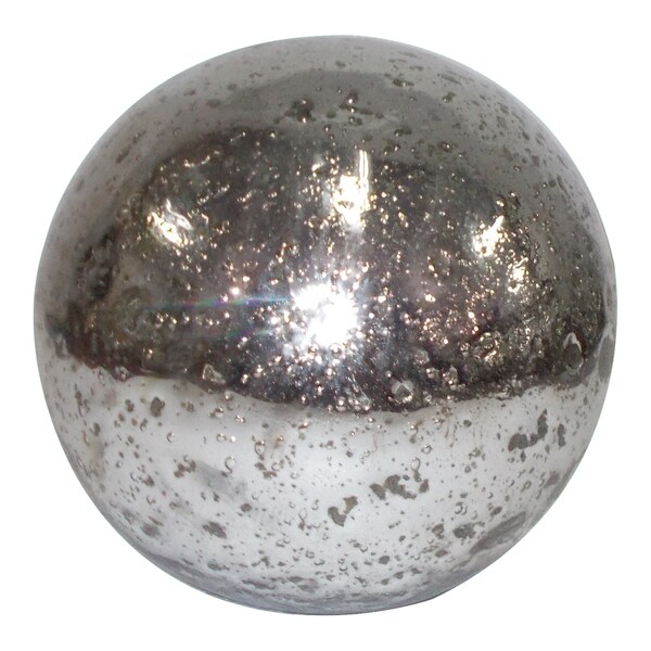 Shop Decorative Silver Glass Garden Orb Free Shipping On Orders Over
