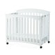 preview thumbnail 1 of 4, Child Craft Stanford Matte White Mini Folding Crib and Mattress