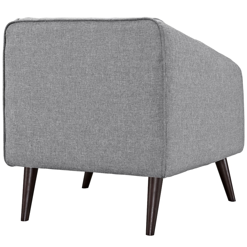 Modway Living Dark Walnut Rubberwood/Polyester/Plastic Slide Armchair