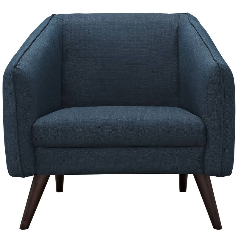 Modway Living Dark Walnut Rubberwood/Polyester/Plastic Slide Armchair