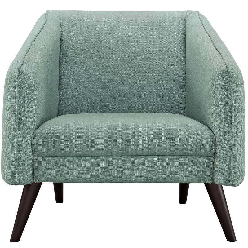 Modway Living Dark Walnut Rubberwood/Polyester/Plastic Slide Armchair