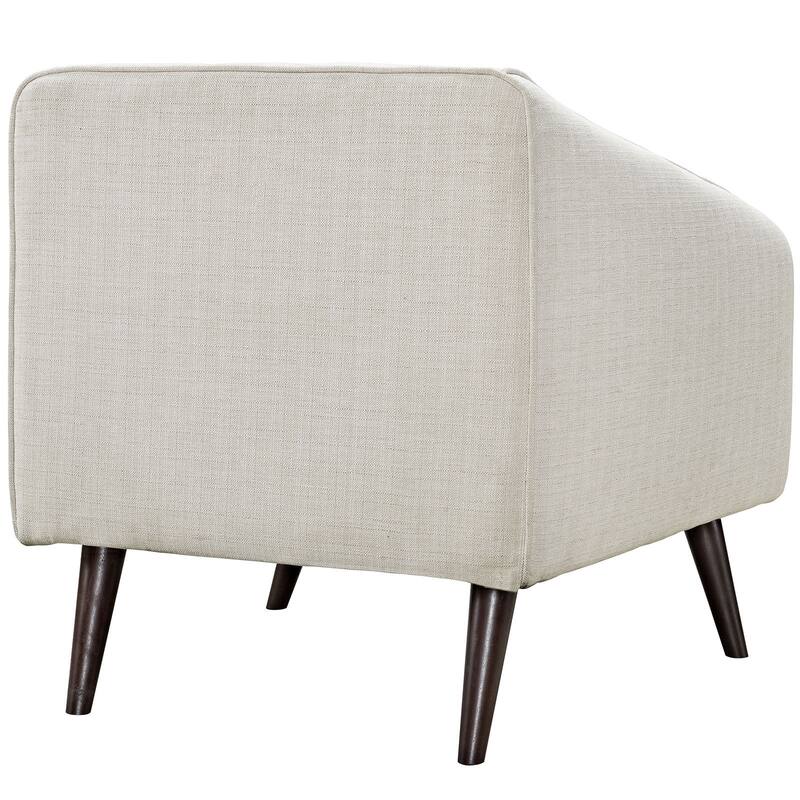 Modway Living Dark Walnut Rubberwood/Polyester/Plastic Slide Armchair