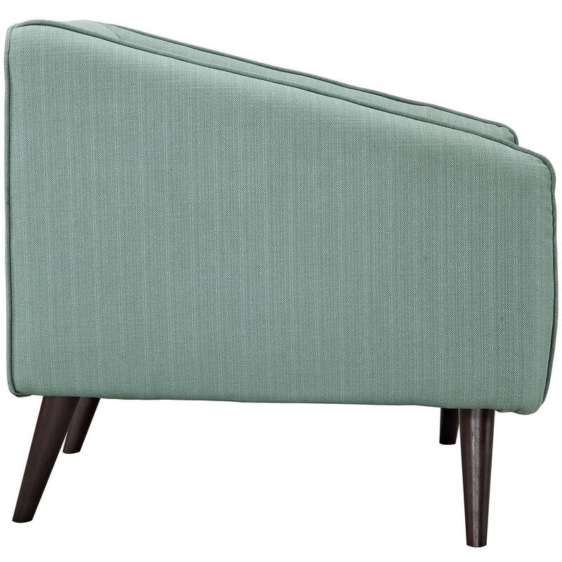 Modway Living Dark Walnut Rubberwood/Polyester/Plastic Slide Armchair