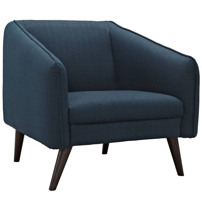 Modway Living Dark Walnut Rubberwood/Polyester/Plastic Slide Armchair
