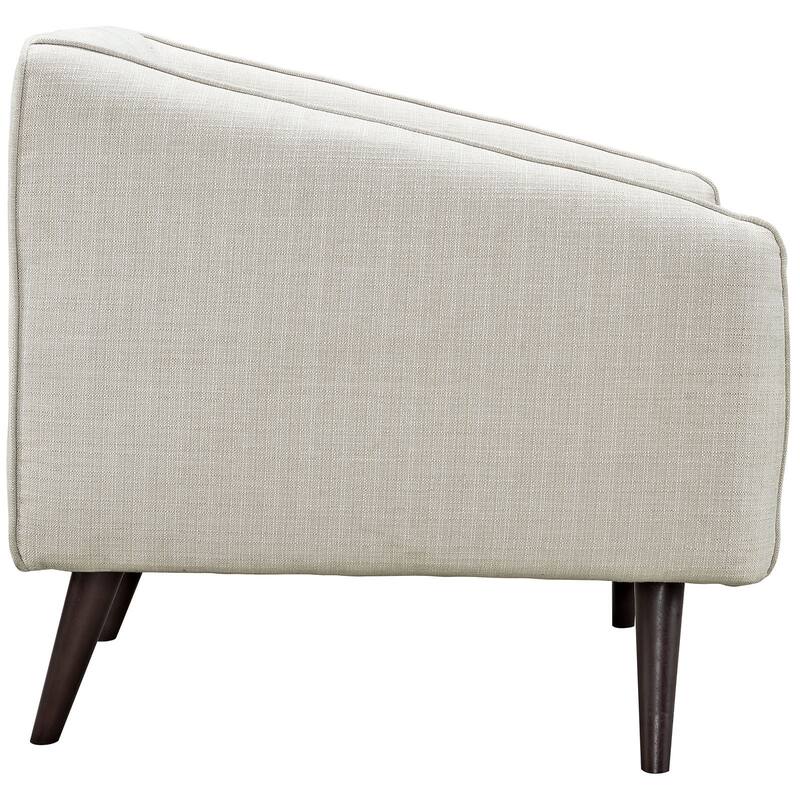 Modway Living Dark Walnut Rubberwood/Polyester/Plastic Slide Armchair