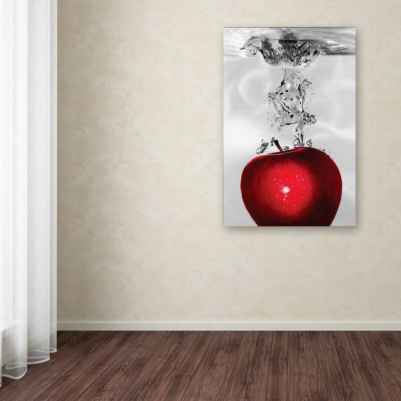 Roderick Stevens 'Red Apple Splash' Canvas Art