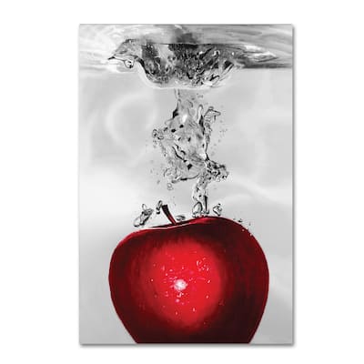 Roderick Stevens 'Red Apple Splash' Canvas Art