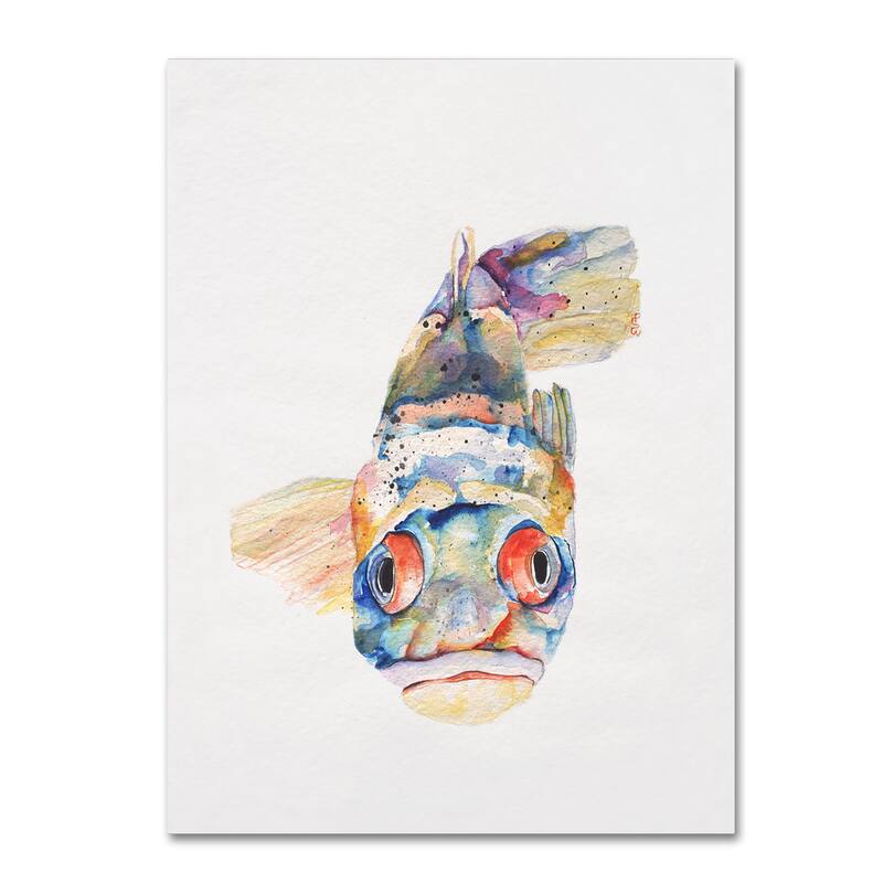 Pat Saunders-White 'Blue Fish' Canvas Art