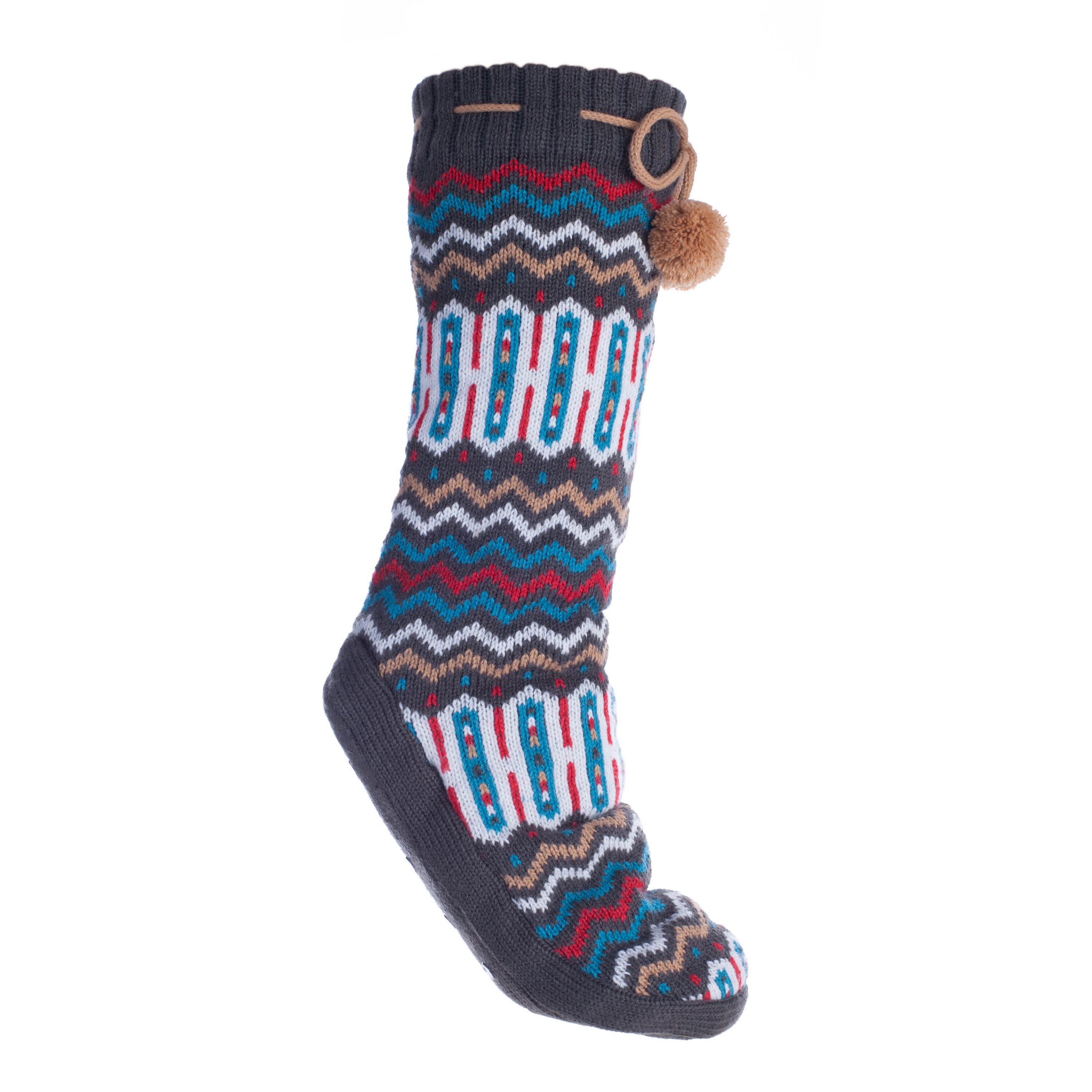 bootie socks with pom poms