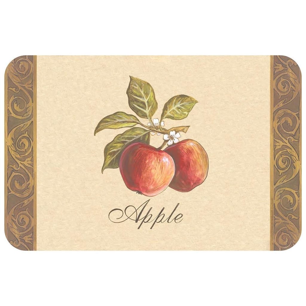 Counterart Reversible Plastic Wipe Clean Placemats - Heirloom Apple & Pear (Set of 4)