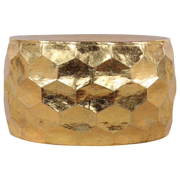 Gemoratic Hammered Gold Leaf Metal Coffee Table - On Sale - Overstock