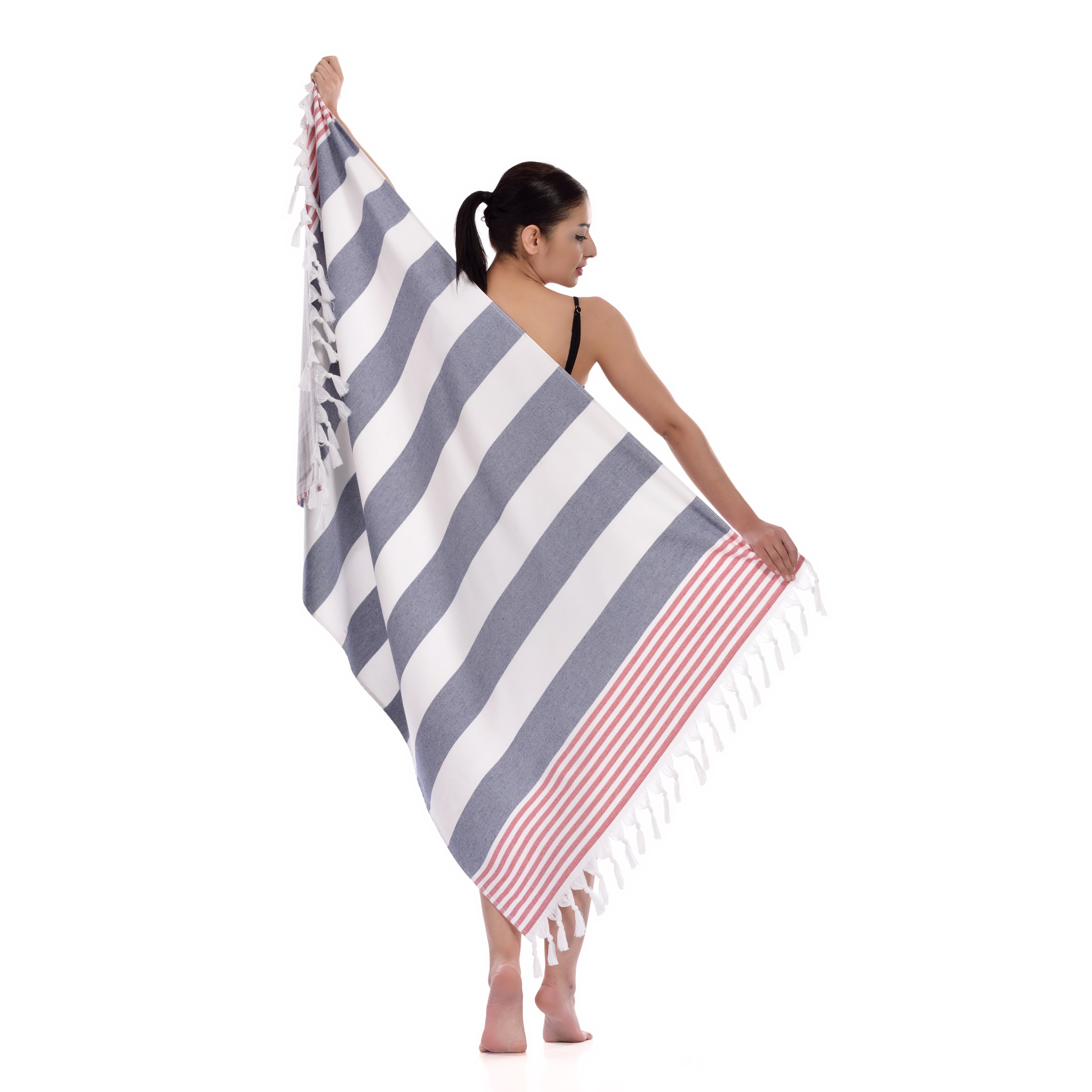 red white and blue bath towels