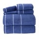 preview thumbnail 1 of 2, 6PC Towel Set - Cotton Bathroom Accessories - Quick Dry Towels by Lavish Home Navy