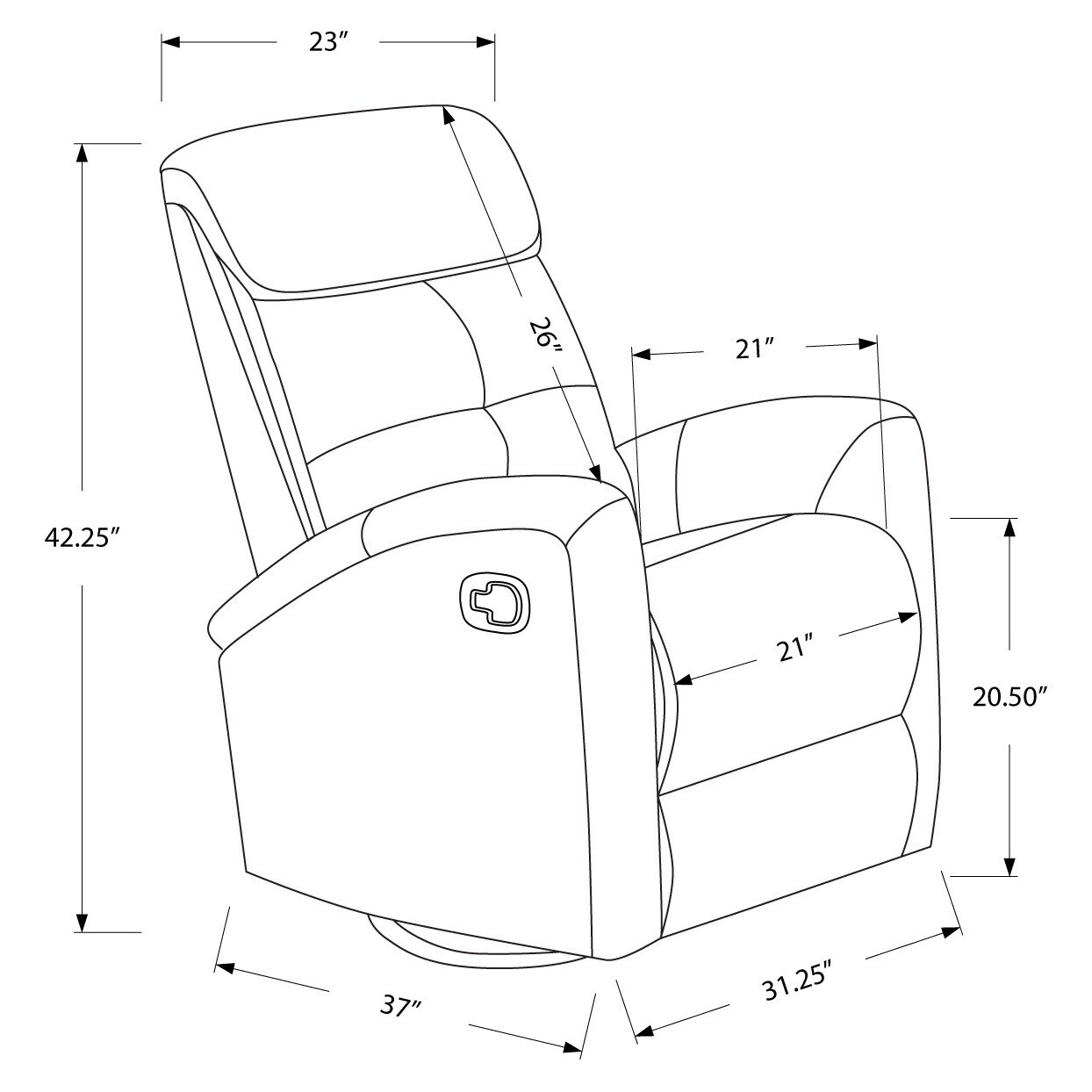 monarch recliner swivel glider