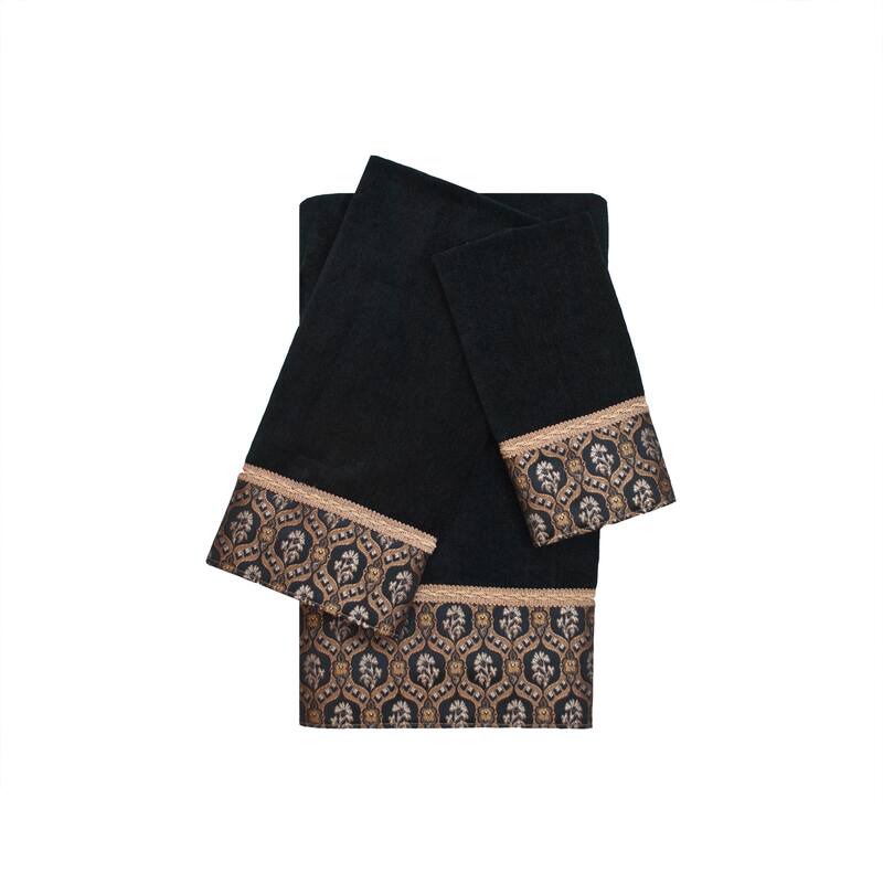Sherry Kline Heartfield 3-Piece Decorative Embellished Towel Set