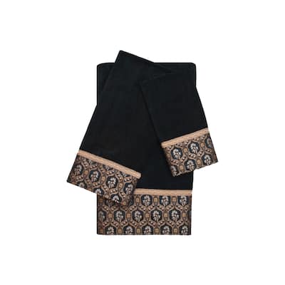 Sherry Kline Heartfield 3-Piece Decorative Embellished Towel Set