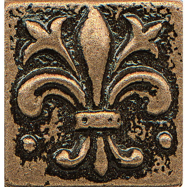 Bedrosians Fleur-de-lis Bronze Metal Resin Tile (1 Piece) - Bed Bath ...